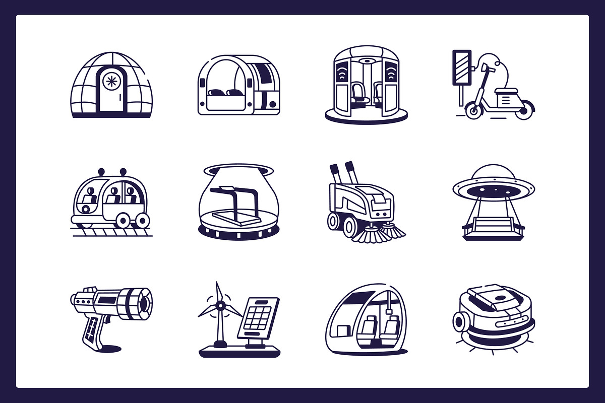 Future City Drawing Art, an Outline Icon by Vectors Market (Photo 5 of 9)