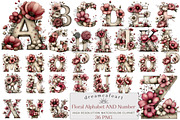Floral Baby Alphabet Clipart Set, an Illustration by DreamCafeArt (Thumbnail 1 of 4)