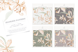 Elegant Lillies Seamless Pattern