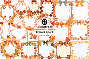Coquette Fall Autumn Halloween Frame, an Illustration by Canvas Craft (Thumbnail 1 of 7)