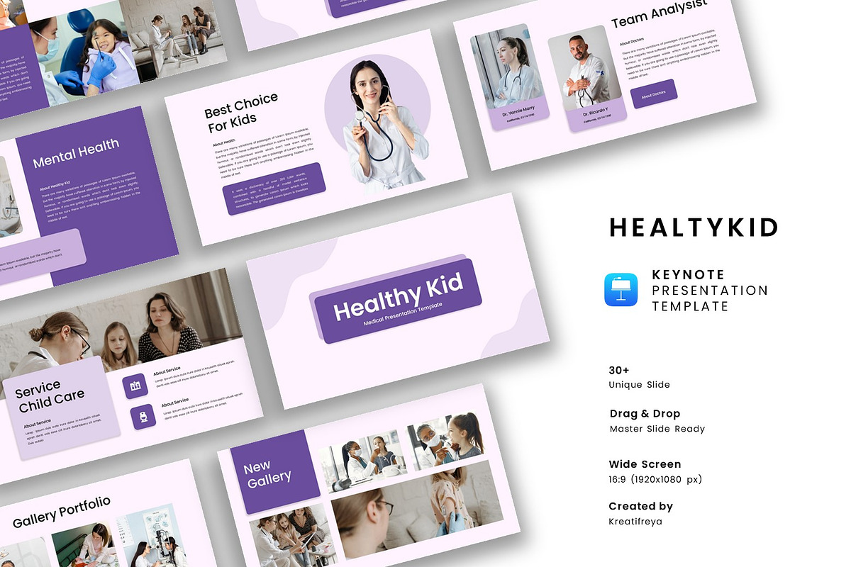Healtykid – Medical Keynote Template, a Presentation Template by kreatifreya (Photo 1 of 5)