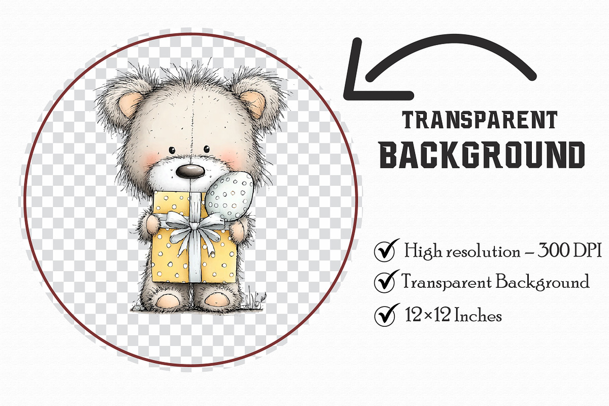 Whimsical Easter Teddy Bear Clipart, an Illustration by Libby Wishes (Photo 5 of 7)