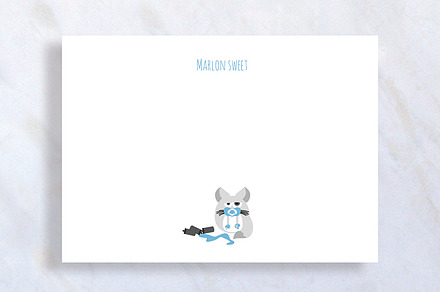 Baby Boy Personal Stationary Card, a Card Template by stockhype