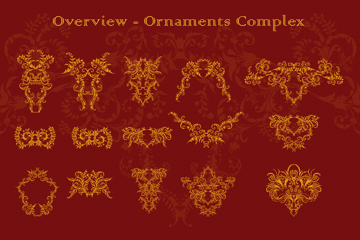 100 Retro Flower Ornaments, a Brush Add-On by xresch (Photo 5 of 12)