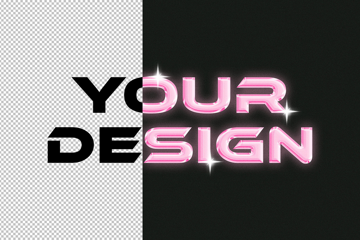Retro Glow Text & Logo Effect, a Mockup by Design Squad (Photo 3 of 3)
