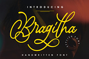 Bragitha - Stylish Font, a Script Font by Nurmiftah (Thumbnail 1 of 13)