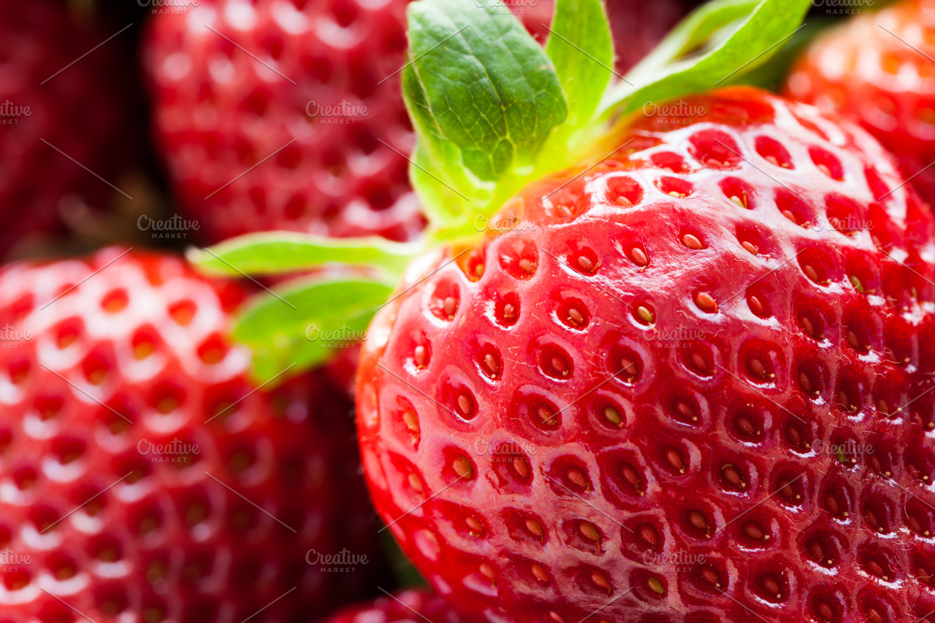 Fresh strawberries stock photo containing background and berry, a Food & Drink Photo by Kowostock