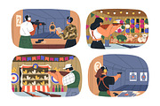 People at shooting gallery, range, a Sport Illustration by Good Studio (Thumbnail 1 of 5)