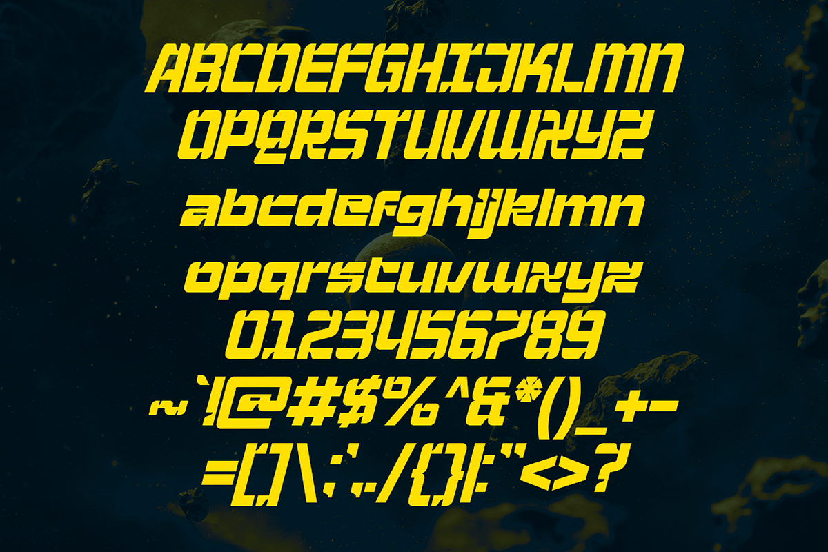 Gorsimo - Futuristic Italic Fonts, a Font by Konstantine Studio (Photo 4 of 4)
