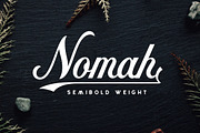Nomah Semibold + Bonus, a Script Font by Nicolas Fredrickson (Thumbnail 1 of 5)