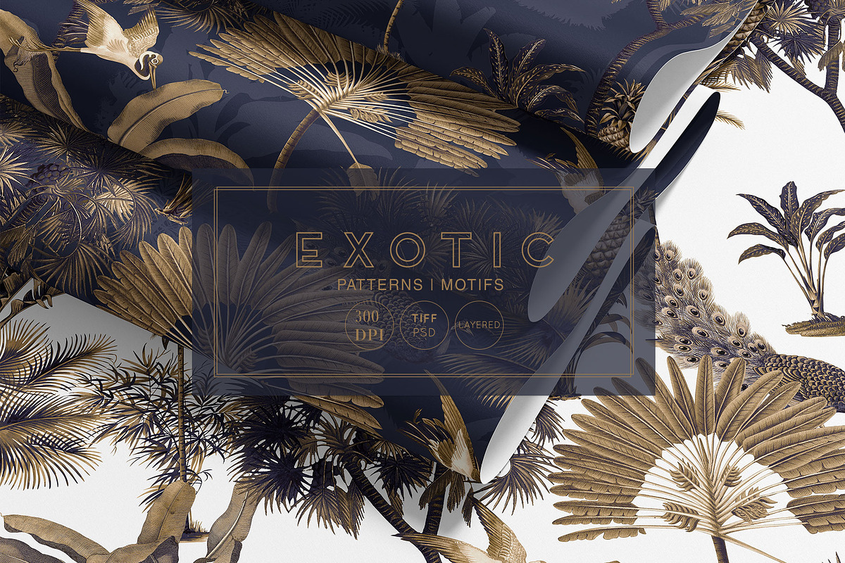 Exotic, Elegant Tropical Prints, a Pattern Graphic by Pink Linen (Photo 1 of 12)