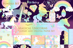 Magical Unicorns, Einhorn, Rainbow