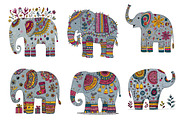 Quirky Christmas Elephant clipart, an Illustration by CreationArt (Thumbnail 3 of 6)
