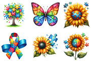 Autism Awareness Puzzle Clipart, an Illustration by DreamArtGraphic (Thumbnail 4 of 4)