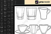 120 Procreate Drink Glass Stamp Set, a Brush Add-On by DrawingStoryShop (Thumbnail 4 of 6)