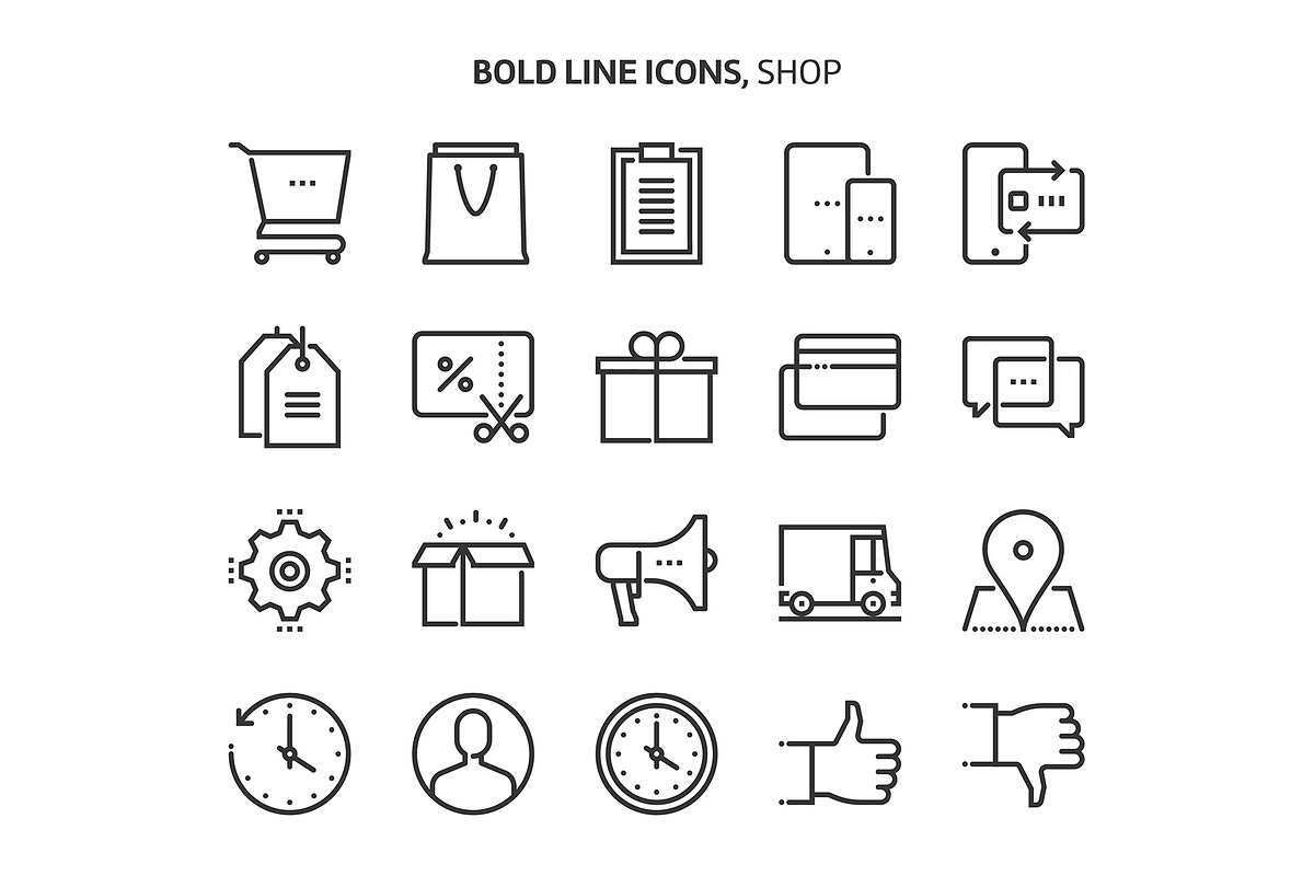 Bold Line Icons, an Outline Icon by Howcolour (Photo 34 of 151)