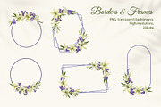 White Lily and Blue Iris set, a Decorative Illustration by L- design studio (Thumbnail 8 of 9)