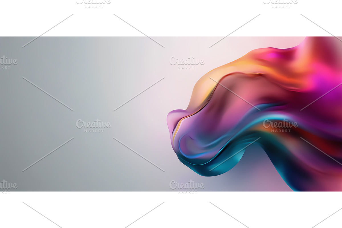 Colorful Abstract Design With Fluid, an Illustration by BazziBa♥