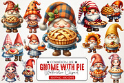 Gnome Holding Pie Clipart, an Illustration by RobertsArt (Thumbnail 1 of 7)