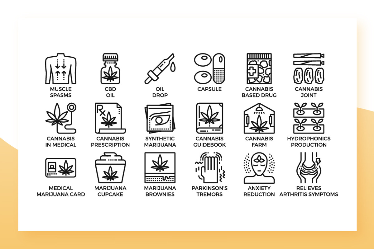 Medical Cannabis Icons, a Healthcare Illustration by Becris (Photo 3 of 3)