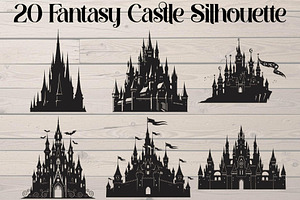 Fantasy Castle Silhouette, an Object Graphic by Creativeshirt