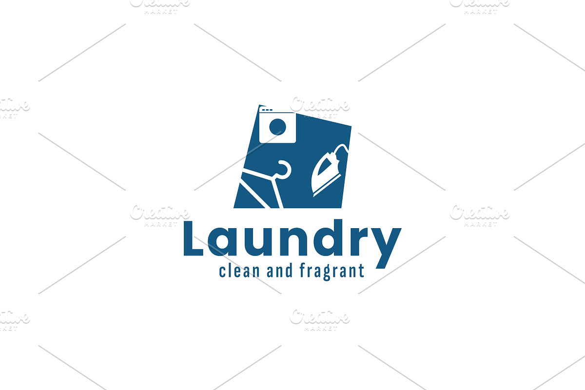 Laundry logo illustration, a Branding & Logo Template by Dyn Studio