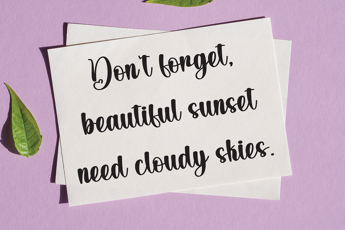 Monday Umbrella | Script Font, a Handwritten Font by Scratchones (Photo 3 of 8)
