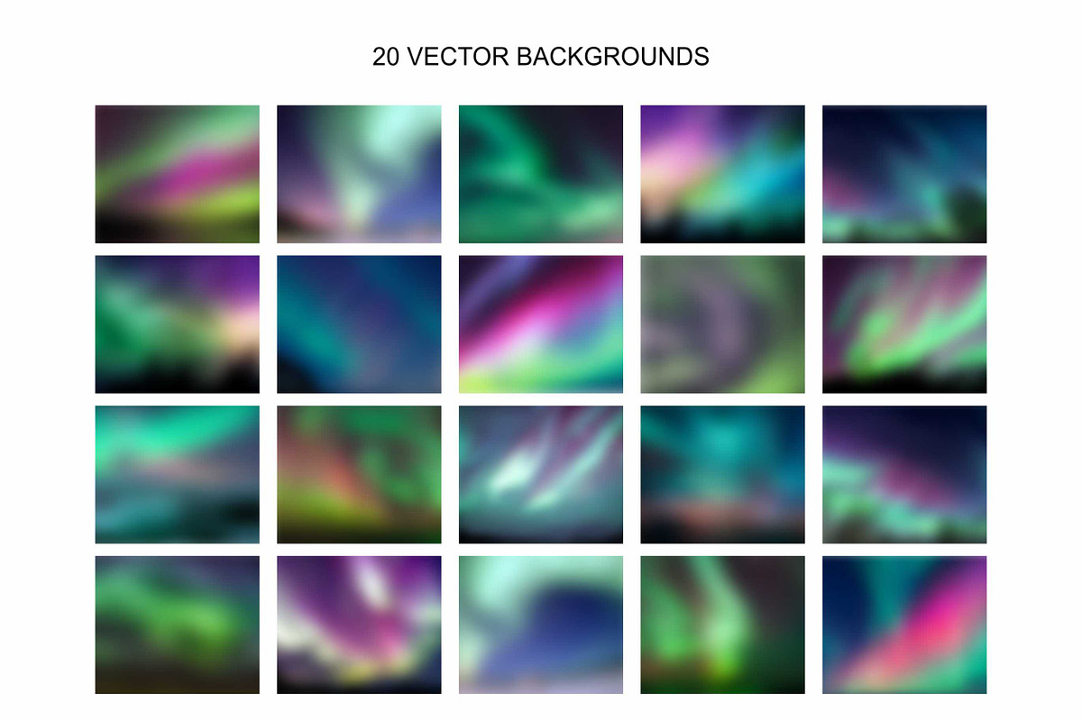 Northern Lights Gradient Backgrounds, a Background Graphic by Part of the Art (Photo 2 of 5)