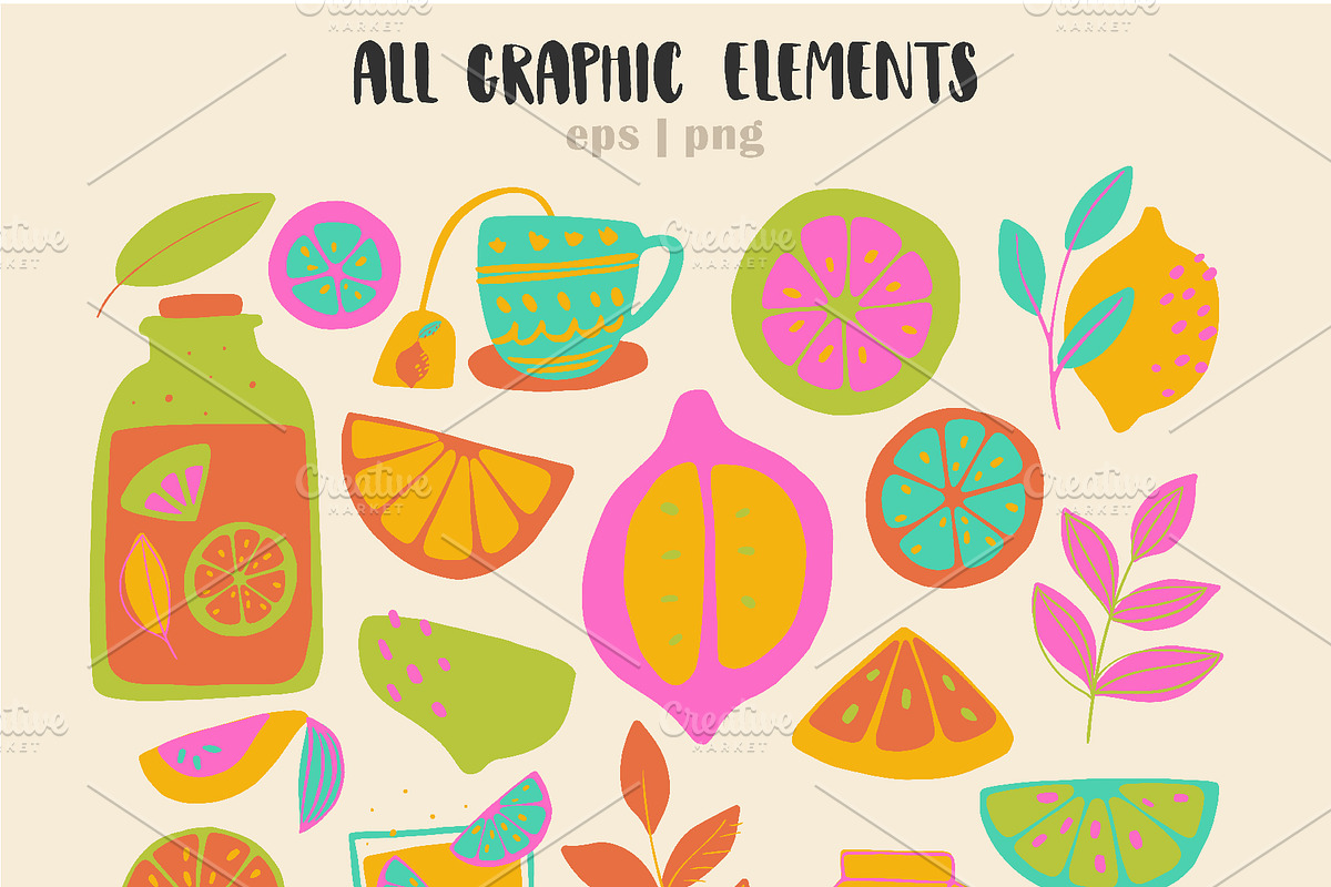 A collection of vibrant citrus, a Food Illustration by lexminci (Photo 2 of 14)