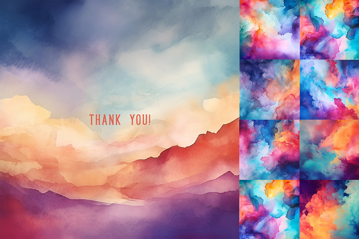 Watercolor Backgrounds. Dramatic, a Background Graphic by MuzaArtStudio