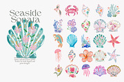 coastal watercolor clipart bundle, a Decorative Illustration by Patishop Art (Thumbnail 6 of 11)