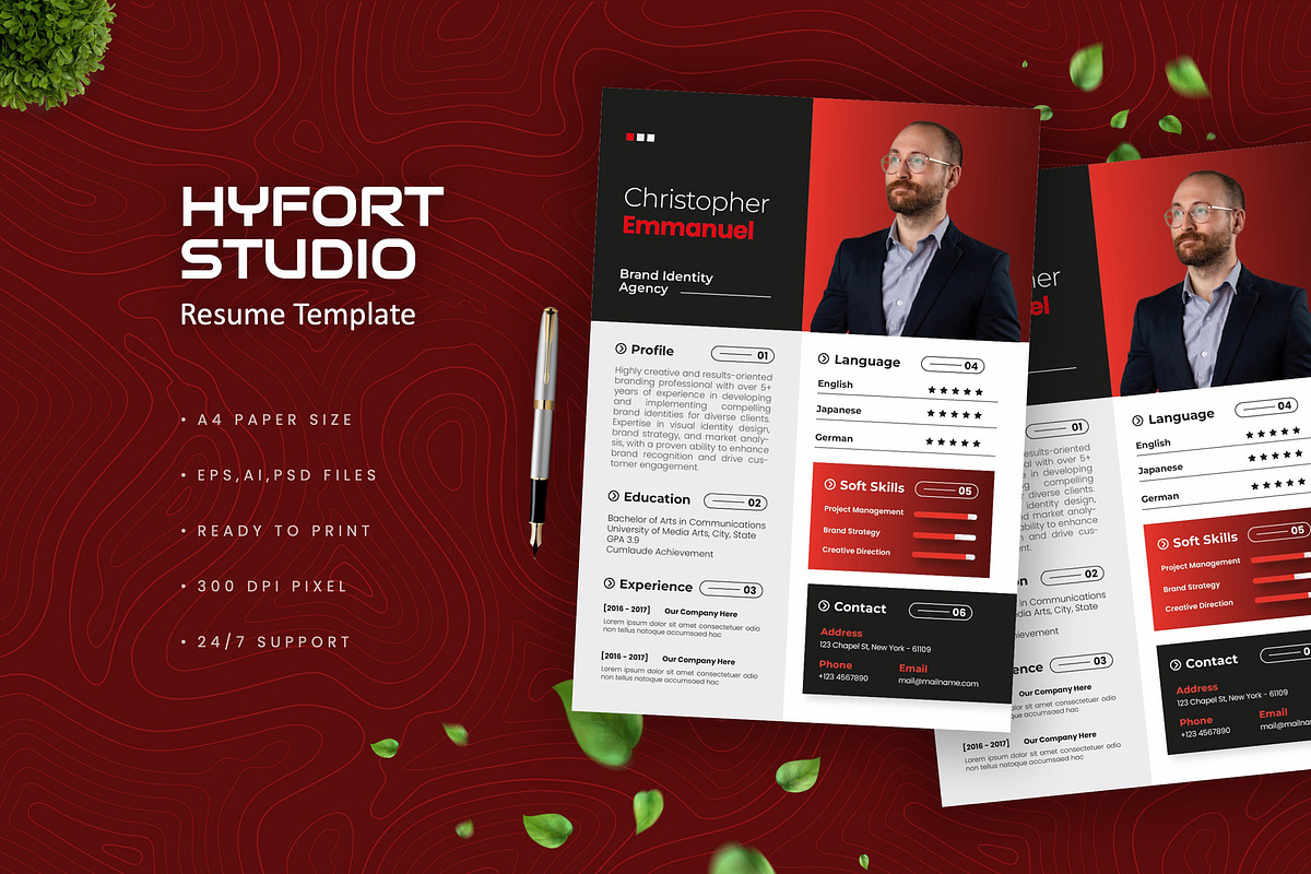 Hyfort Studio - Resume, a Resume Template by Esensifiksi.studio (Photo 1 of 2)