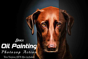 Dogs Oil Painting Photoshop Action