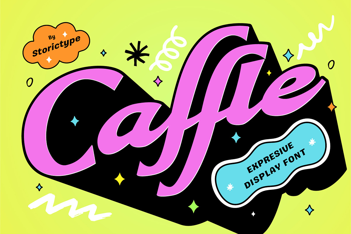 Caffle - Expresive Display Font, a Script Font by StoricType (Photo 1 of 15)