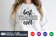 Best Teacher Ever SVG, an Education Illustration by FunnySVGCrafts (Thumbnail 3 of 3)