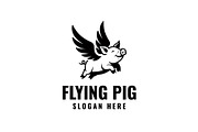 Flying Pig Logo, a Branding & Logo Template by Pixes (Thumbnail 2 of 3)