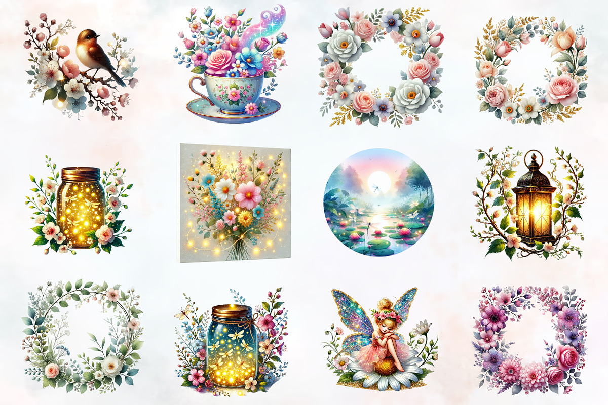 Magical Spring Clipart, an Illustration by RobertsArt (Photo 4 of 7)