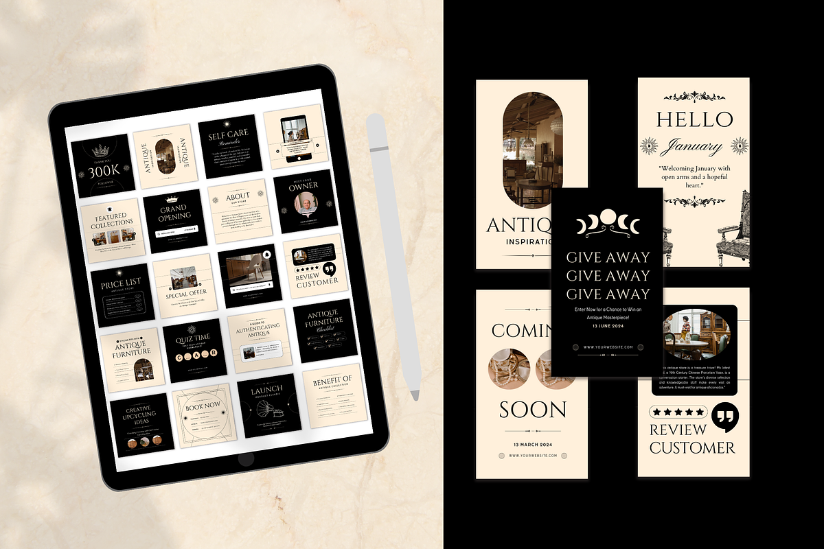 120 Antique Store Instagram Template, a Social Media Template by Branding Victory STD (Photo 3 of 9)
