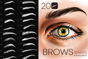 Procreate Brows Stamp brushes Makeup, a Brush Add-On by sundrameda (Thumbnail 1 of 5)