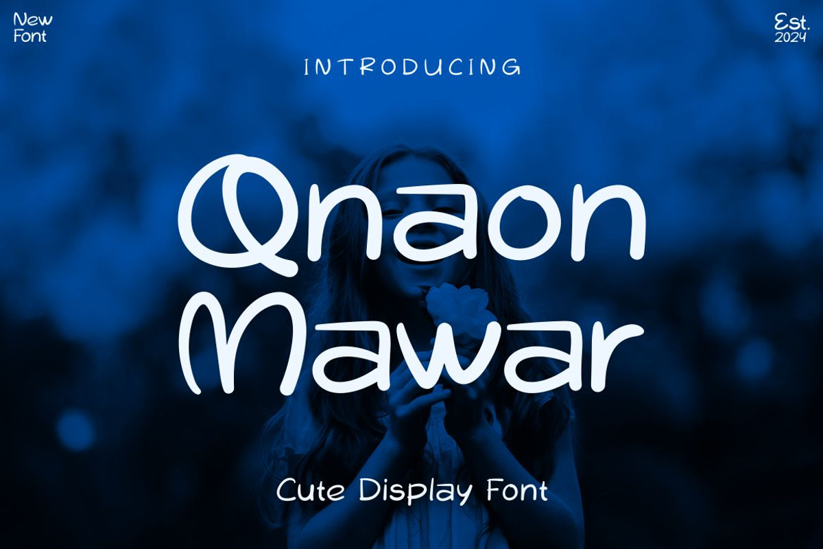 Qnaon Mawar - Display Font, a Script Font by Ary_ngeblur (Photo 1 of 5)