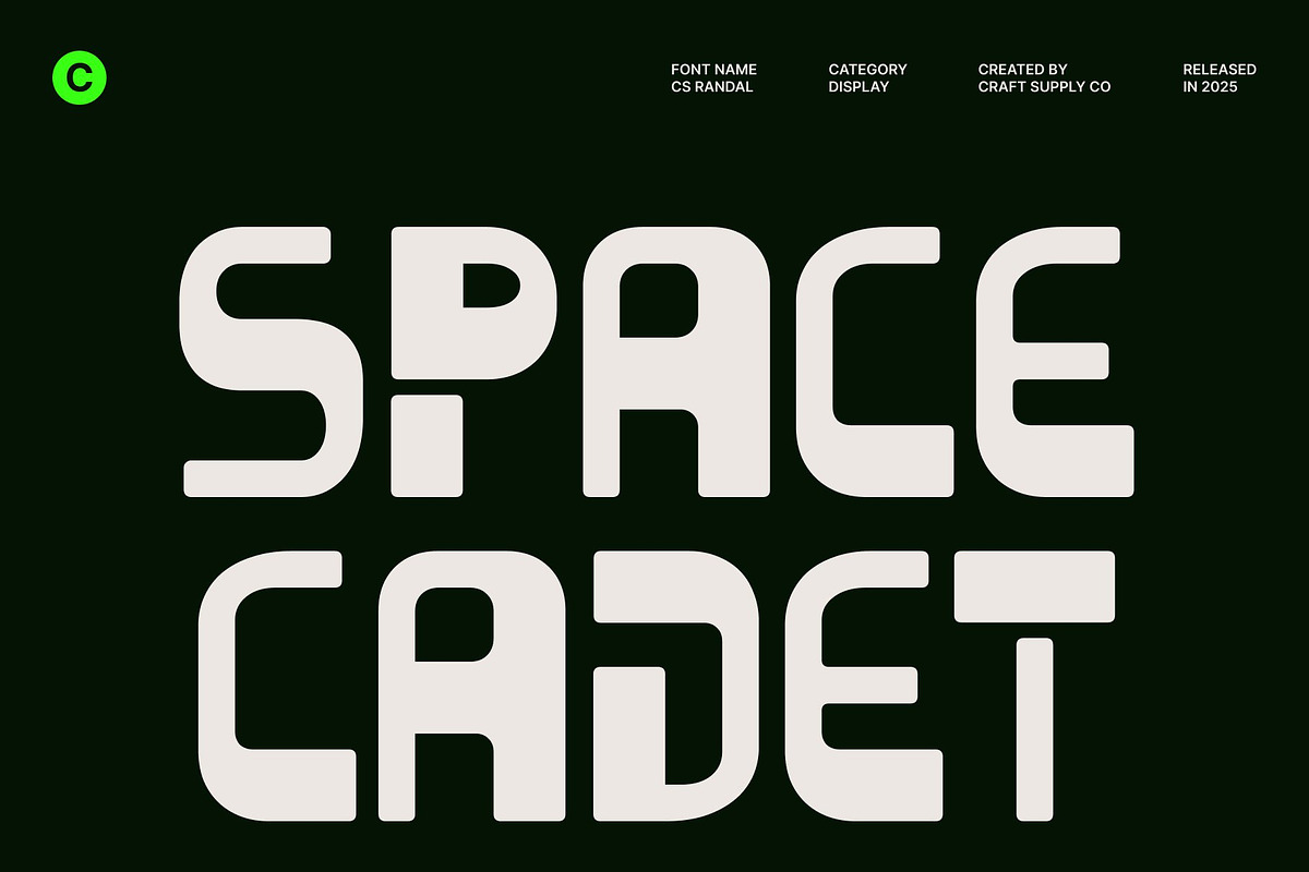 CS Randal – Brutalist Display Font, a Sans Serif Font by Craft Supply Co. (Photo 2 of 8)