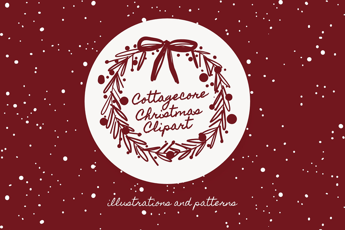 Cottagecore Christmas Clipart, a Decorative Illustration by Barkova Nadya (Photo 1 of 6)