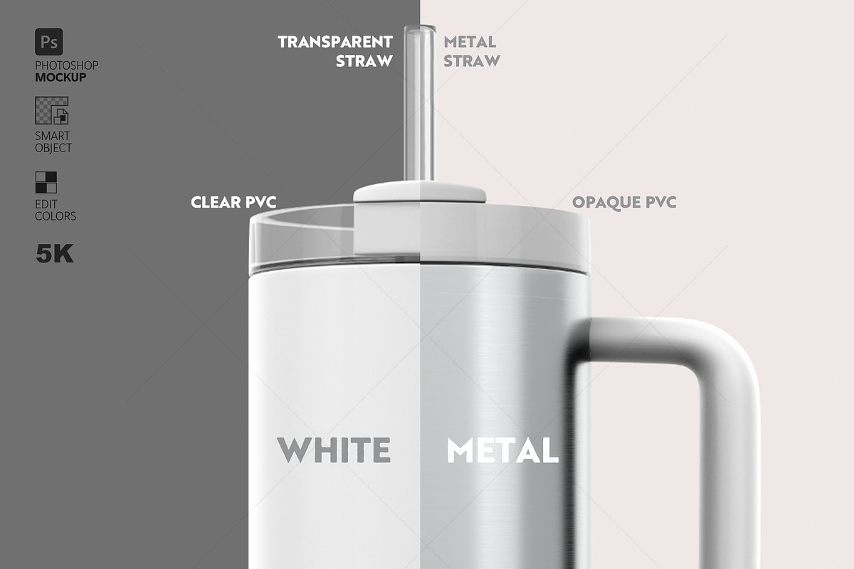 Premium Mug Tumbler Mockup Photoshop, a Cups & Container Mockup by LESZ Design (Photo 3 of 8)