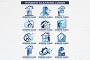 12 Window Cleaning Logo Bundle, a Branding & Logo Template by Guavanaboy (Thumbnail 1 of 3)