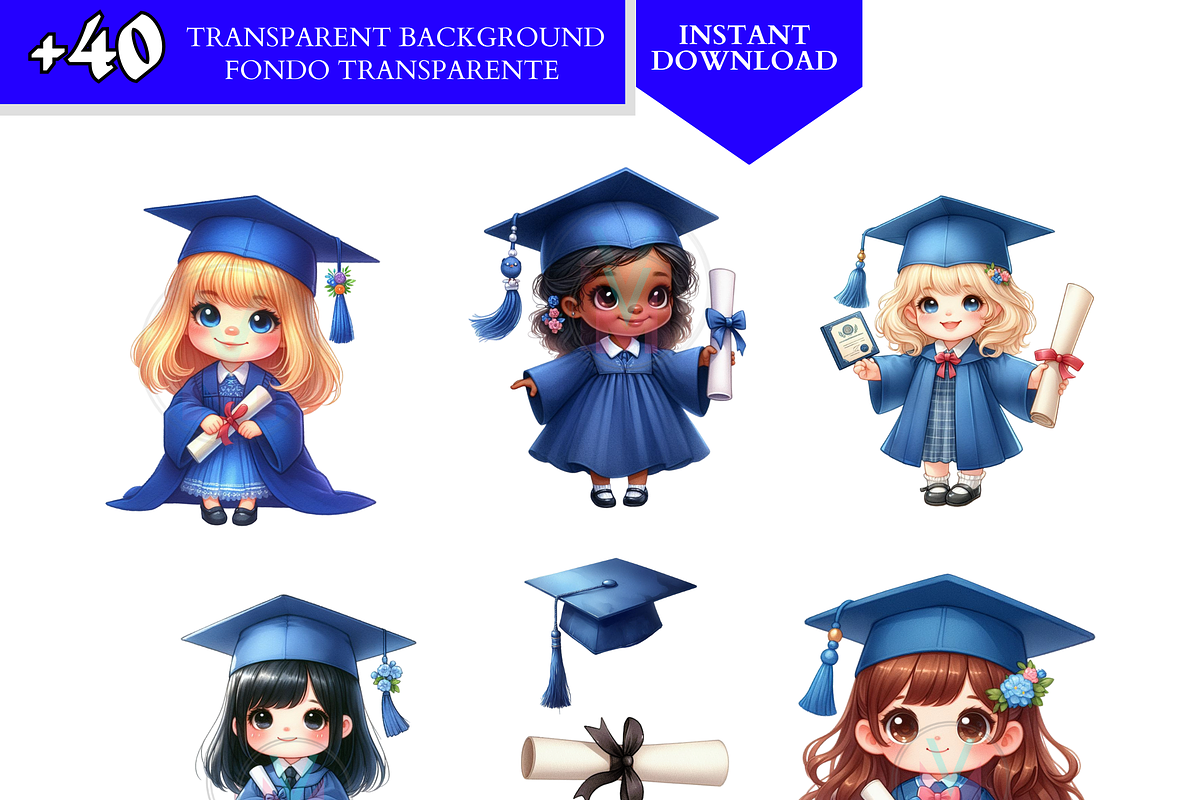 Graduation cap kids Clipart Preschoo, an Education Illustration by VM PARTYS  BY TAIRUMA (Photo 10 of 10)