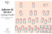 iPhone12 Screen device mockup bundle, an iPhone Mockup by MockupMarket (Thumbnail 1 of 10)