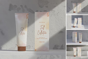 Cosmetic Tube with Box Mockup, a Packaging Mockup by PaperMoon