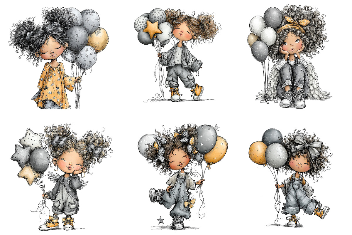 Birthday balloon clipart, an Illustration by CreationArt (Photo 4 of 5)