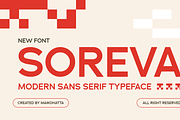 Soreva - Modern Sans Serif Typeface, a Sans Serif Font by MaikoHatta (Thumbnail 1 of 8)