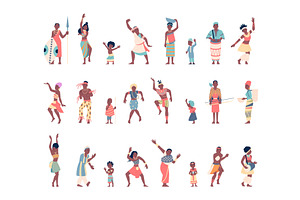 African children and adults, a Person Illustration by LadadikArt